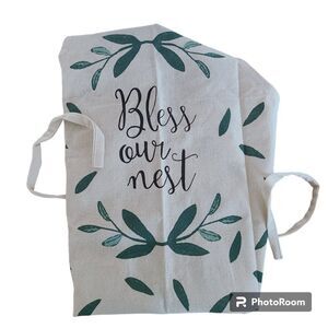 Mabelle Home Collection NEW NWT Printed Bib Apron Bless Our Nest Great For Cooks